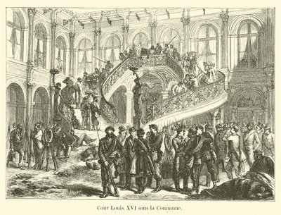 Hof von Ludwig XVI. unter der Kommune von French School