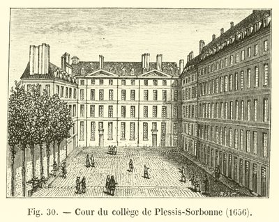 Hof des Kollegs von Plessis-Sorbonne, 1656 von French School