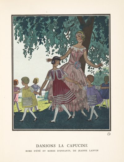 Dansons la Capucine, aus einer Sammlung von Modeplatten von French School