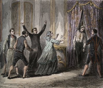 Tod von Louis Henri Joseph de Bourbon, Prinz von Condé (Louis VI Henri de Bourbon Condé) - Tod des Prinzen von Condé (Louis VI Henri de Bourbon Condé) von French School