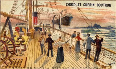 Deck auf dem Schiff von French School