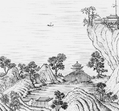 Detail der Gärten des chinesischen Kaisers, aus 