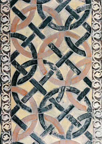 Detail des Pflasters aus der Chapelle de la Vierge von French School