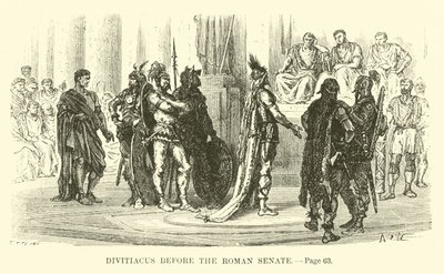 Divitiacus vor dem römischen Senat von French School