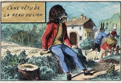 Der Esel im Löwenfell. Fabeln von Jean de La Fontaine von French School