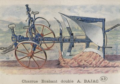 Doppelpflug Brabant, erfunden von Antoine Bajac, um 1900 von French School