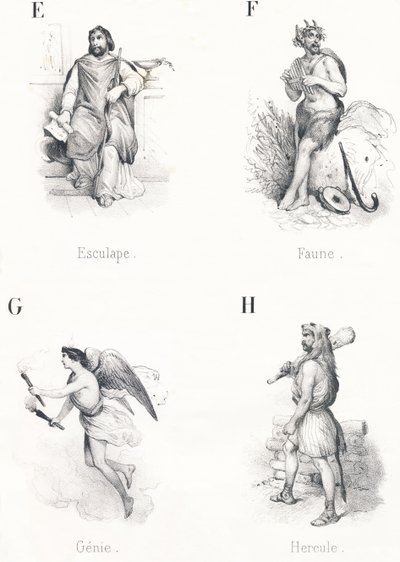 Äskulap, Fauna, Genie, Herkules von French School