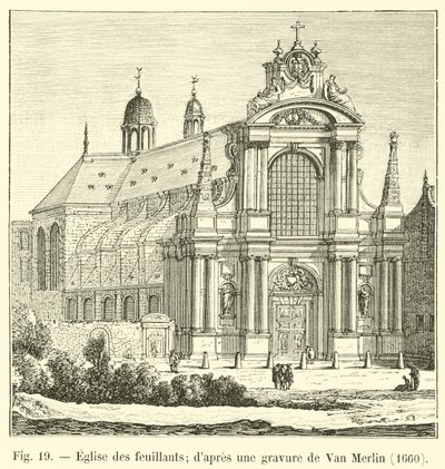 Eglise des Feuillants, nach einer Gravur von Van Merlin, 1660 von French School