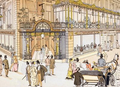 Eingang des Le Maire Restaurants in Paris, um 1895 von French School