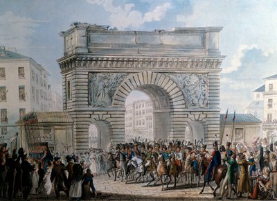 Einzug der Alliierten in Paris durch das Porte Saint Martin am 31.03.1814 von French School