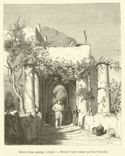 Eingang zu einem Gasthaus in Capri von French School