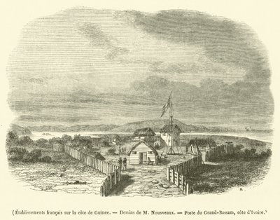 Französische Niederlassungen an der Küste von Guinea (Gravur) von French School