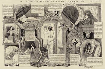 Etudes sur les meubles, Glaces et miroirs von French School
