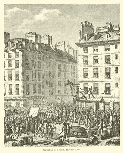 Hinrichtung von Foulon, 22. Juli 1789 von French School