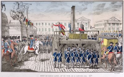 Hinrichtung von Ludwig XVI. (1754-93) am 21. Januar 1793 von French School