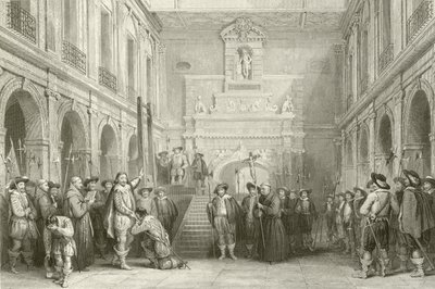 Hinrichtung von Montmorency im Hof des Hôtel de Ville, Toulouse, 30. Oktober 1632 von French School