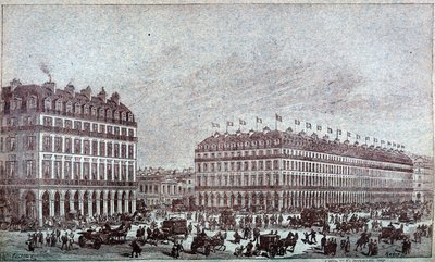 Außenansicht der Louvre-Kaufhäuser von French School
