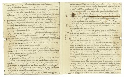Faksimile des Testaments von Ludwig XVI. von Frankreich von French School