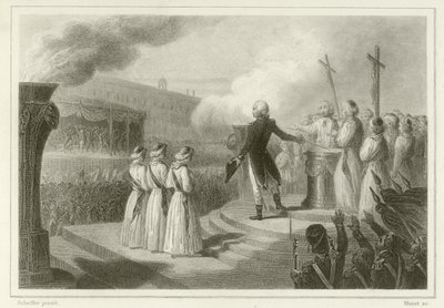 Fête de la Fédération, 14. Juli 1790 von French School
