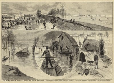 Überschwemmungen in Frankreich, 1897 von French School
