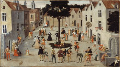 Volksfest um einen Baum, ca. 1560 von French School