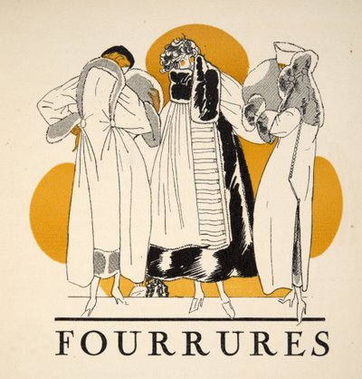 Fourrures aus Gazette de Bon Ton, veröffentlicht 1920 von French School