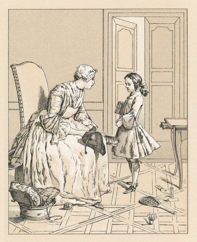 Frankreich XVIII. Jahrhundert Kostüm von French School