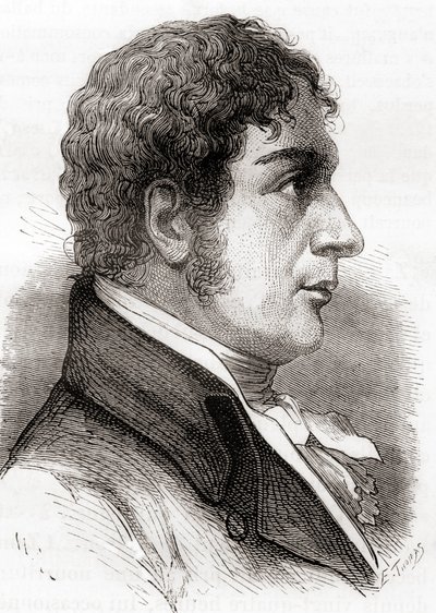 Francesco Zambeccari, aus Les Merveilles de la Science, veröffentlicht um 1870 von French School