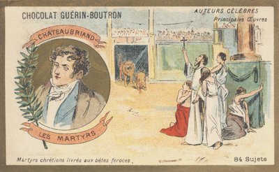 François-René, Vicomte de Chateaubriand (1768-1848), französischer Schriftsteller und Politiker, Autor von „Les Martyrs“ (1809) von French School