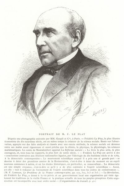 Frédéric Le Play, französischer Ingenieur, Soziologe und Ökonom von French School
