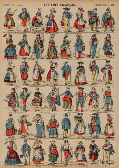 Französische Kostüme von French School