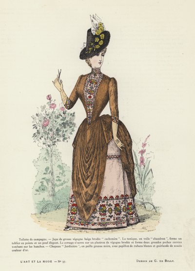 Französische Modeplatte, 1885-86 von French School
