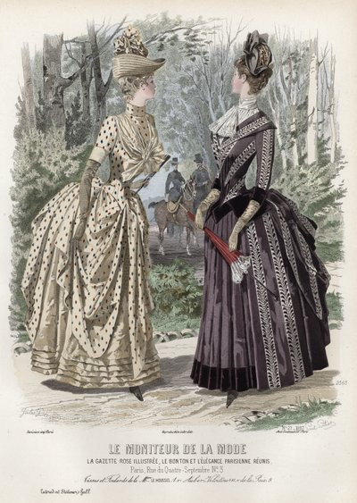 Französische Modeplatte, späte 19. Jahrhundert von French School