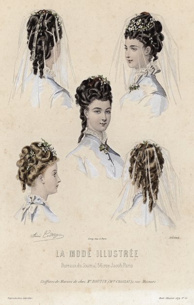Französische Modeplatte, späte 19. Jahrhundert von French School