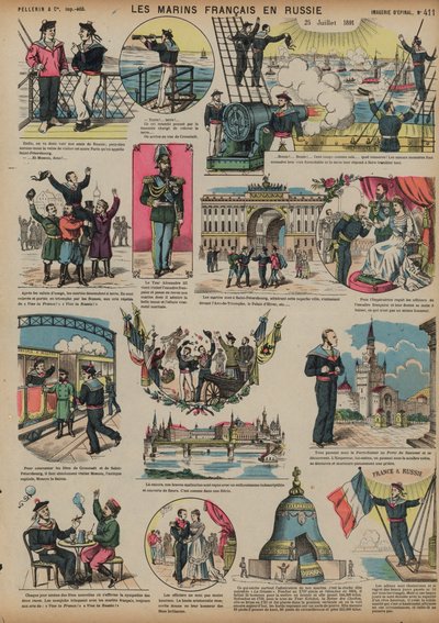 Französische Matrosen besuchen Russland, 25. Juli 1891 von French School