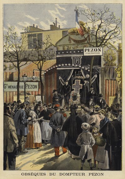 Beerdigung des französischen Tiertrainers Jean-Baptiste Pezon, Paris, 1897 von French School