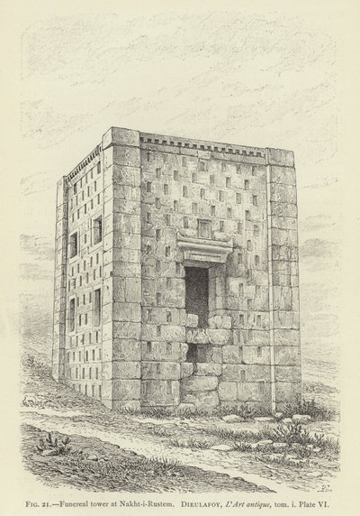 Begräbnisturm in Nakht-i-Rustem von French School
