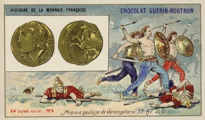 Gallische Münzen von Vercingetorix, 52 v. Chr. (Chromolithografie) von French School