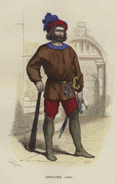 Gefängniswärter, 1490 von French School