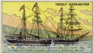 Germania und Hansa, Schiffe der deutschen Nordpol-Expedition von Carl Koldewey von French School