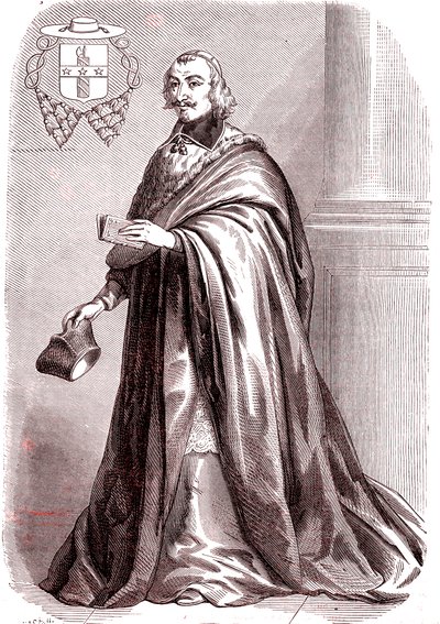 Giulio Raimondo Mazzarino, französischer Kardinal und Diplomat italienischer Herkunft (1865) von French School