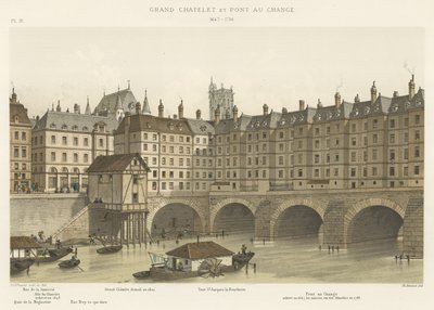Grand Chatelet und Pont au Change, 1647-1788 von French School