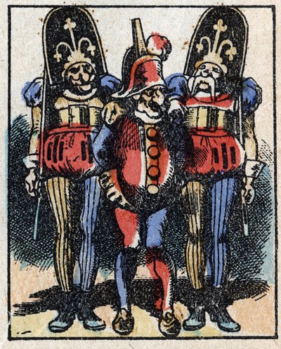 Geschichte von Dr. Pulcinella (Polichinelle). Holzgravur von Imagery Pellerin - Epinal, sp. 19. Jahrhundert. von French School