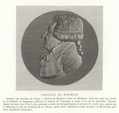 Honoré Gabriel Riqueti, comte de Mirabeau von French School