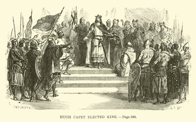 Hugo Capet wird zum König gewählt von French School