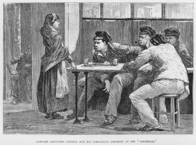 Illustration für Der Totschläger, ein realistischer Roman von Emile Zola von French School
