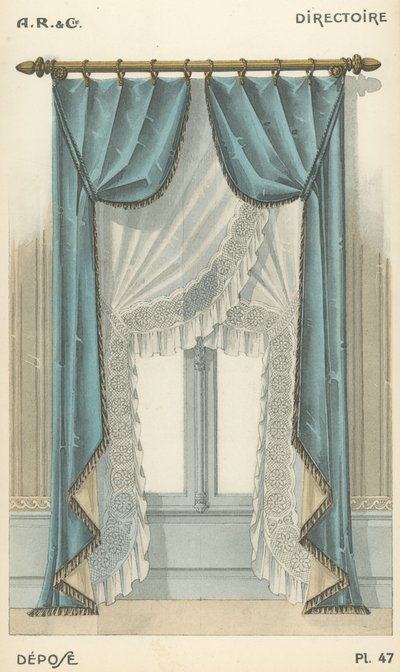 Illustration aus dem Innenarchitektur-Produktkatalog von A R & Cie, Frankreich von French School