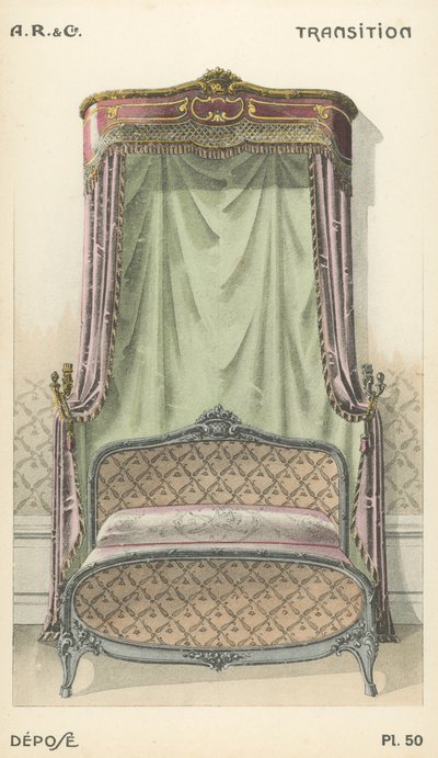 Illustration aus dem Innenarchitektur-Produktkatalog von A R & Cie, Frankreich von French School
