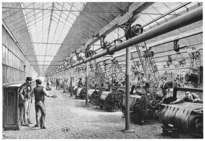 Industrielles Weben in Bagatelle, 1884 von French School