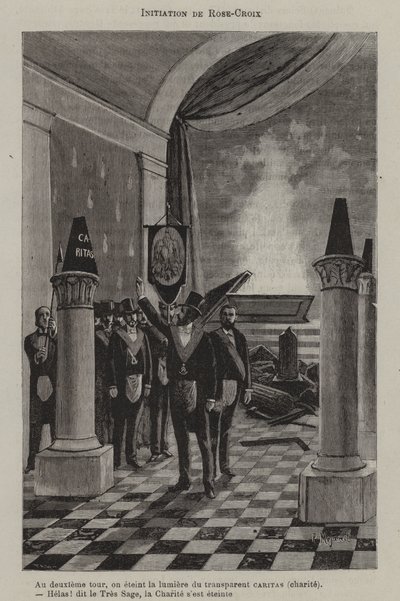 Einweihung eines Souveränen Prinzen Rose Croix (Stich) von French School